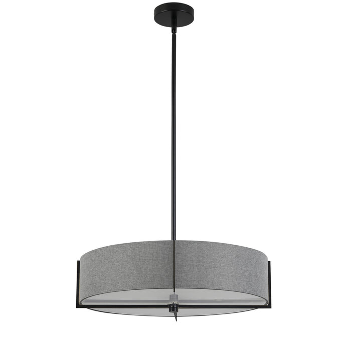 Dainolite 4 Lights Incandescent Pendant, MB w/ GRY Shade