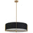  4 Light  Incandescent Pendant, Agb W/ Bk Shade | PST-264LP-AGB-BK