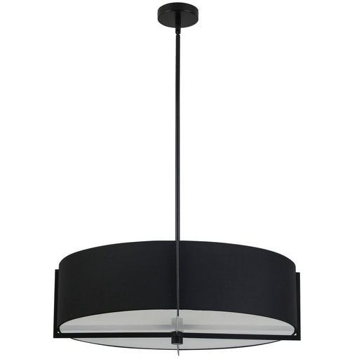  4 Light  Incandescent Pendant, Mb W/ Bk Shade | PST-264LP-MB-BK