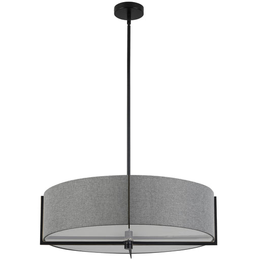 4 Light  Incandescent Pendant, Mb W/ Gry Shade | PST-264LP-MB-GRY