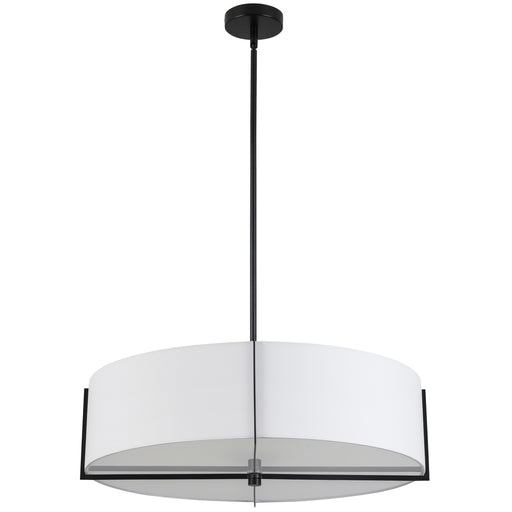  4 Light  Incandescent Pendant, Mb W/ Wh Shade | PST-264LP-MB-WH