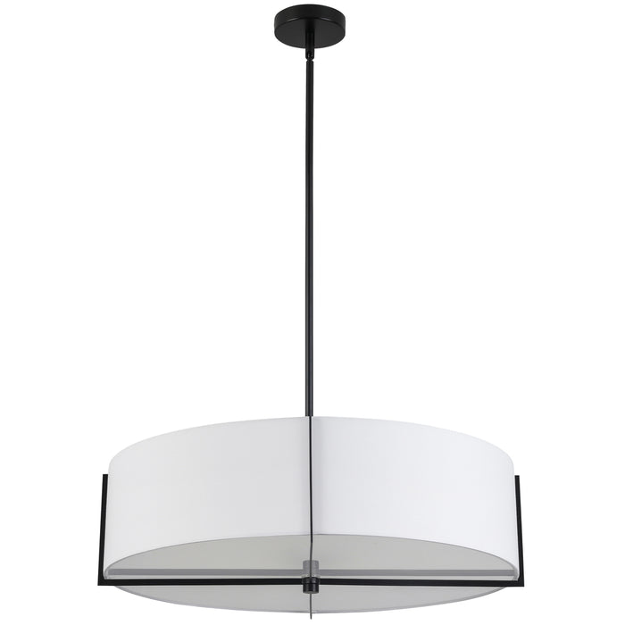  4 Light  Incandescent Pendant, Mb W/ Wh Shade | PST-264LP-MB-WH