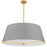 4 Lt Incandescent Pendant, Agb W/ Gry Fabric Shade | PST-324P-AGB-GRY