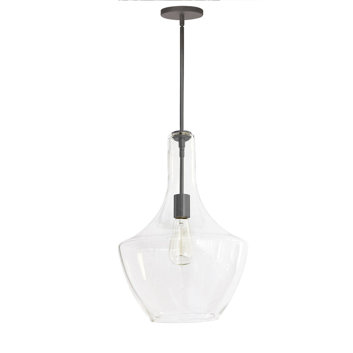 1lt Incandescent Pendant, Mb W/ Clr Glass | PTL-121P-MB