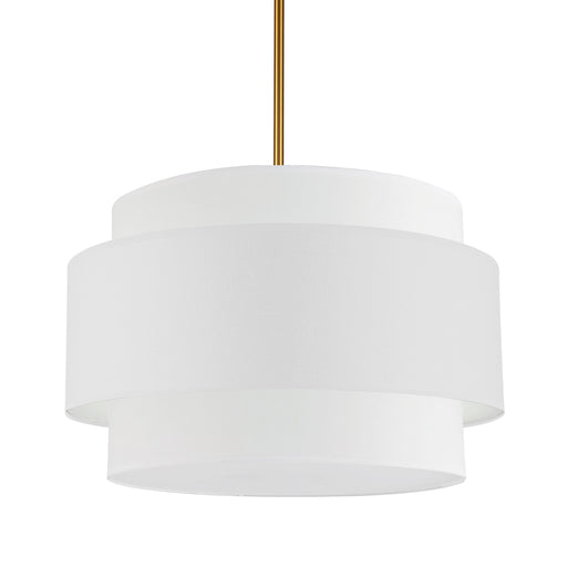  4 Light  Incandescent Chandelier, Agb W/ Wh Shade | PYA-224C-AGB-WH