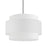  4 Light  Incandescent Chandelier, Pc W/ Wh Shade | PYA-224C-PC-WH
