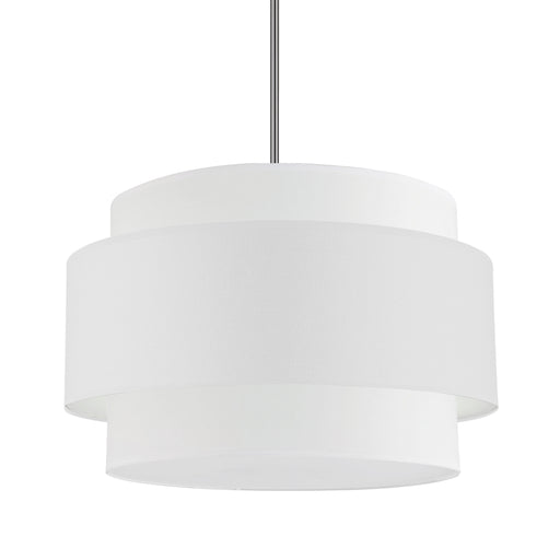  4 Light  Incandescent Chandelier, Pc W/ Wh Shade | PYA-224C-PC-WH