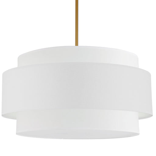  4 Light  Incandescent Chandelier, Agb W/ Wh Shade | PYA-304C-AGB-WH