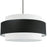  4 Light  Incandescent Chandelier, Mb W/ Bk&wh Shade | PYA-304C-MB-BW