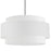  4 Light  Incandescent Chandelier, Pc W/ Wh Shade | PYA-304C-PC-WH