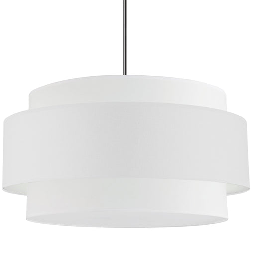  4 Light  Incandescent Chandelier, Pc W/ Wh Shade | PYA-304C-PC-WH