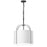 1lt Incandescent Pendant, Bk W/ Wh Shade | QCY-181P-BK-WH