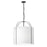  3 Light  Incandescent Pendant, Bk W/ Wh Shade | QCY-221P-BK-WH