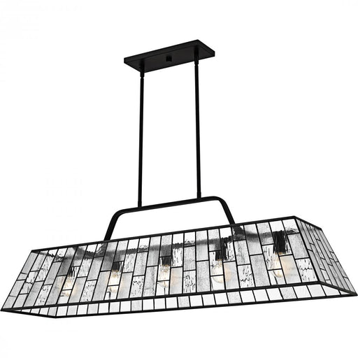 Rainier 5-light Matte Black Linear Chandelier | QLC6176MBK