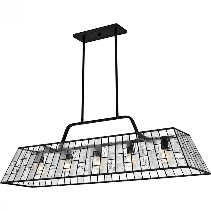 Rainier 5-light Matte Black Linear Chandelier | QLC6176MBK