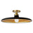 1 Light Semi- Flush Mount In Matte Black And Aged Brass | QTN-181SF-MB-AGB