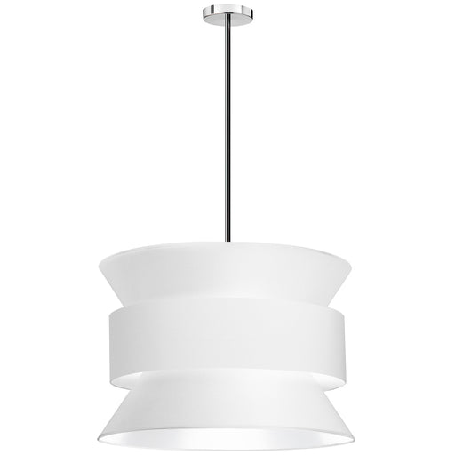  4 Light  Incandescent Pendant, Pc W/ Wh Shades | QUA-244P-WH