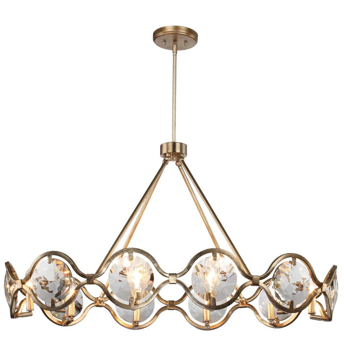 Crystorama Quincy 10 Light Distressed Twilight Chandelier