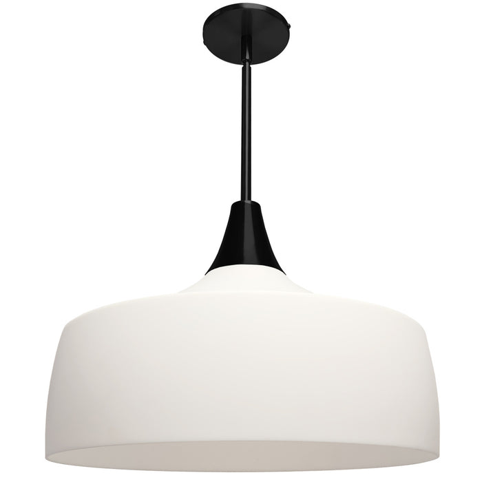 1lt Pendant, Mb W/ Opal Glass | RAC-161P-MB