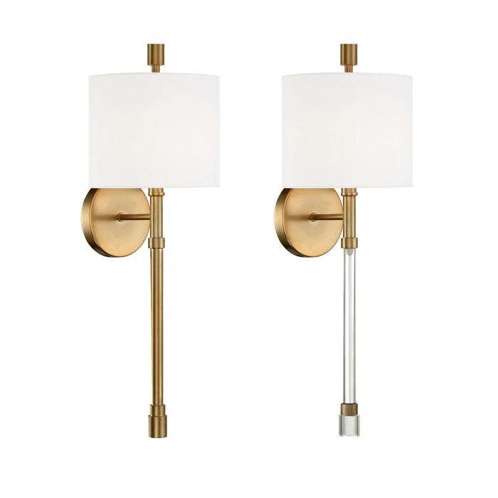 Crystorama Rachel 1 Light Vibrant Gold Sconce