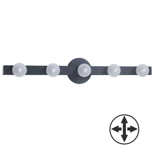  5 Light  Vanity, Mb W/ Frosted Glass | RAL-275W-MB