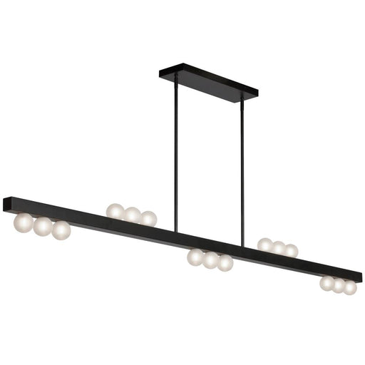 15 Light  Horiz Pendant, Mb W/ Frosted Glass | RAL-7215HP-MB