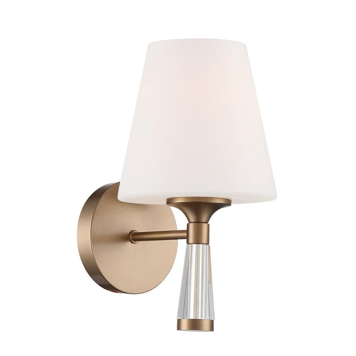 Crystorama Ramsey 1 Light Vibrant Gold Sconce