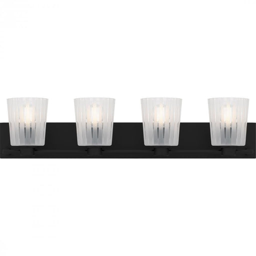 Quoizel Gray 4-Light Matte Black Bath Light