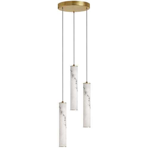 30w Pendant, Agb W/ Faux Alabaster | RBN-1230LEDP-AGB