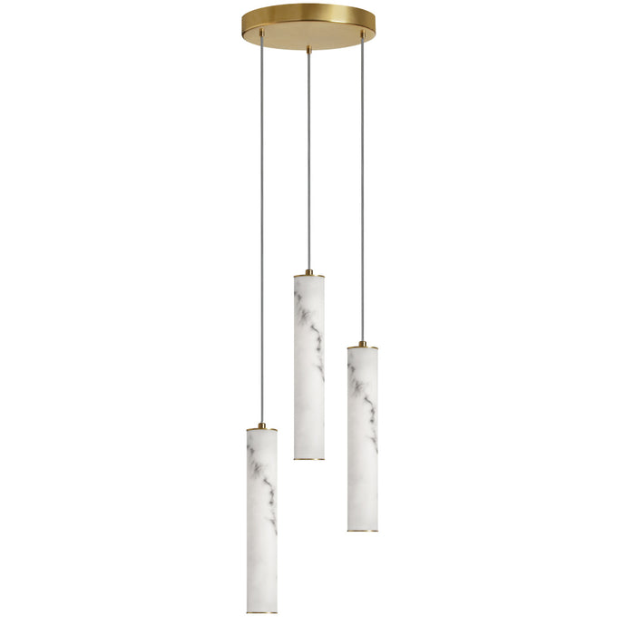 30w Pendant, Agb W/ Faux Alabaster | RBN-1230LEDP-AGB