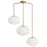  3 Light  Pendant, Agb W/ Wh Opal Glass | RCL-323P-AGB