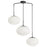 3 Light  Pendant, Mb W/ Wh Opal Glass | RCL-323P-MB