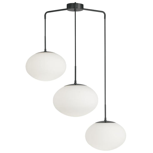  3 Light  Pendant, Mb W/ Wh Opal Glass | RCL-323P-MB