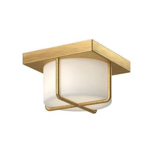 Kuzco Lighting Inc Regalo 7-in Brushed Gold/Opal Glass LED Flush Mount