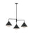 Alora Remy 38-in Matte Black/Opal Glass 3 Lights Chandeliers