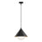 Alora Remy 14-in Matte Black/Opal Glass 1 Light Pendant