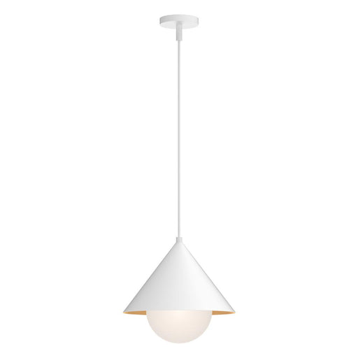 Remy 14-in White/opal Glass 1 Light Pendant | PD485214WHOP