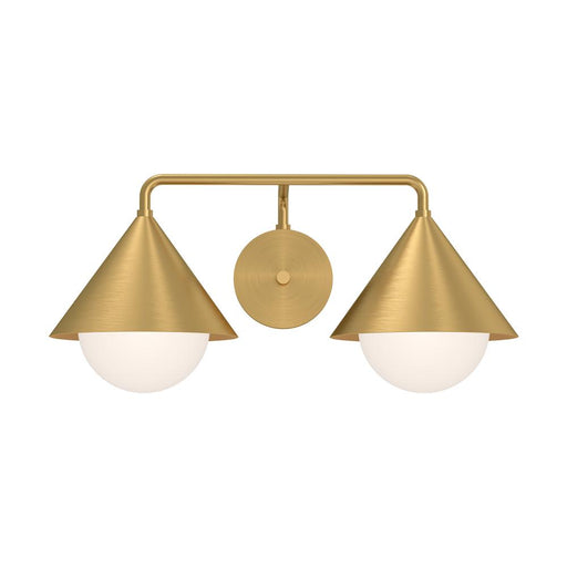 Remy 21-in Brushed Gold/opal Glass 2 Lights Vanity | VL485221BGOP