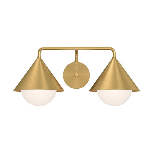 Alora Remy 21-in Brushed Gold/Opal Glass 2 Lights Vanity