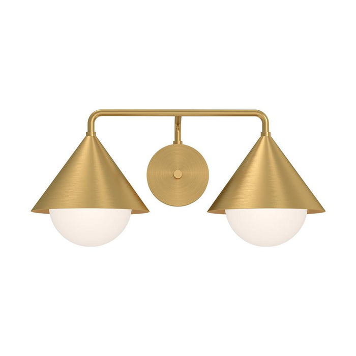 Alora Remy 21-in Brushed Gold/Opal Glass 2 Lights Vanity