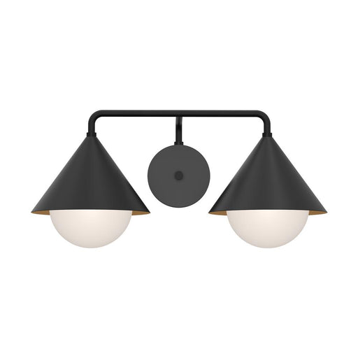 Remy 21-in Matte Black/opal Glass 2 Lights Vanity | VL485221MBOP