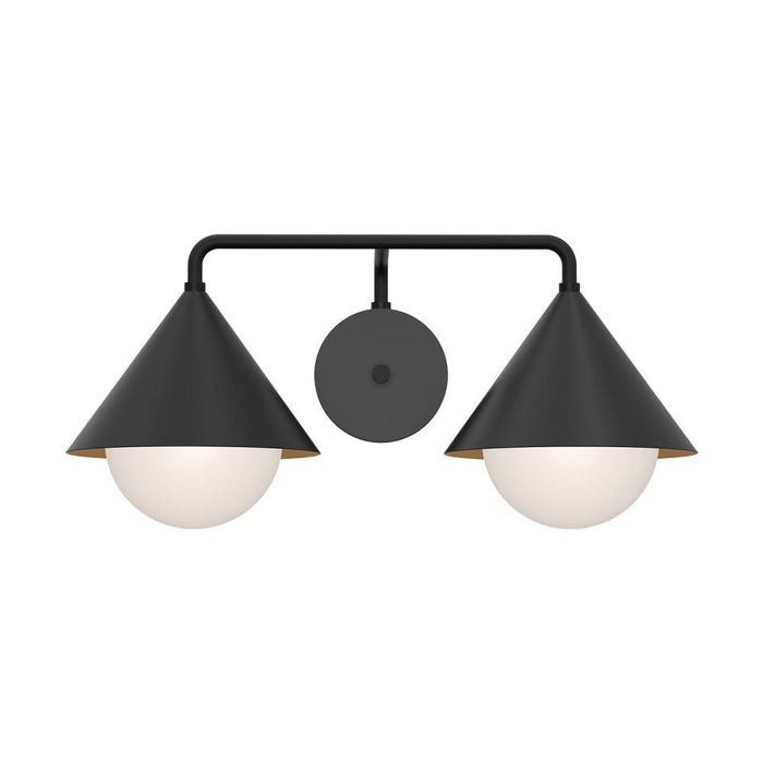Remy 21-in Matte Black/opal Glass 2 Lights Vanity | VL485221MBOP