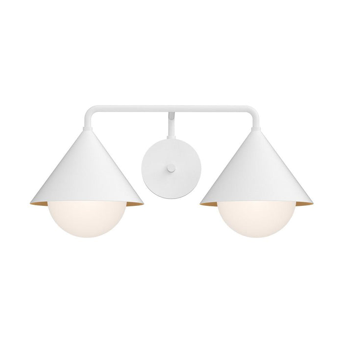 Remy 21-in White/opal Glass 2 Lights Vanity | VL485221WHOP