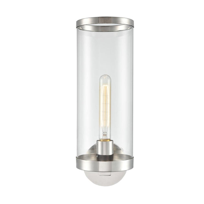 Alora Revolve Ii Clear Glass/Polished Nickel 1 Light Wall/Vanity