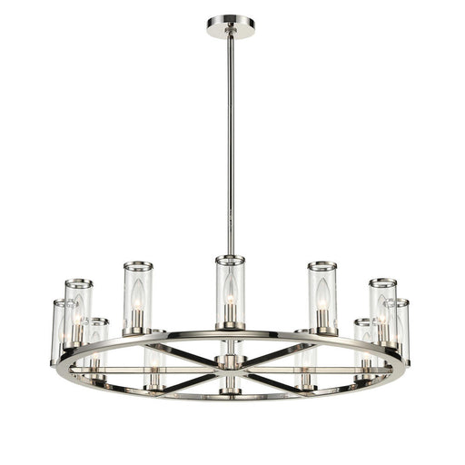 Alora Revolve Clear Glass/Polished Nickel 12 Lights Chandeliers