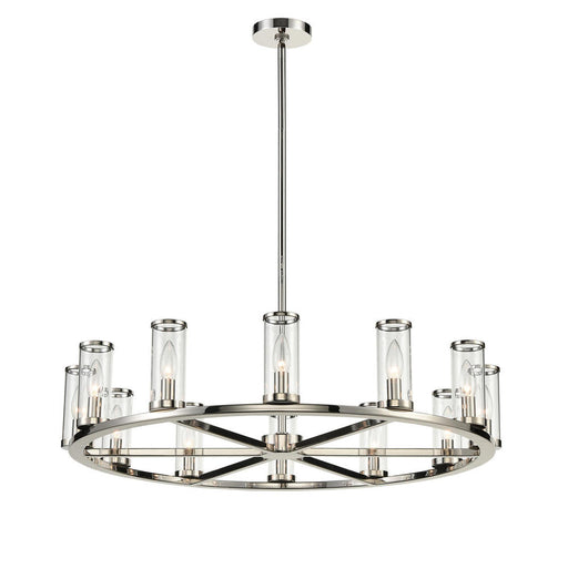 Revolve Clear Glass/polished Nickel 12 Lights Chandeliers | CH309012PNCG