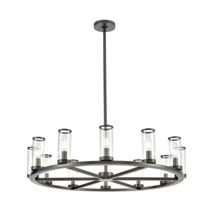 Alora Revolve Clear Glass/Urban Bronze 12 Lights Chandeliers