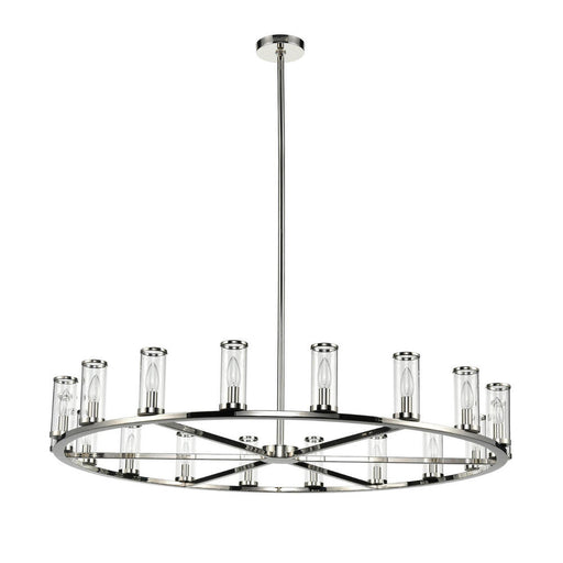 Alora Revolve Clear Glass/Polished Nickel 18 Lights Chandeliers
