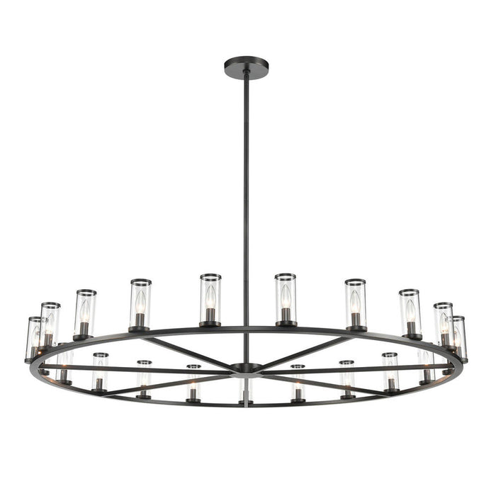 Alora Revolve Clear Glass/Urban Bronze 21 Light Chandeliers