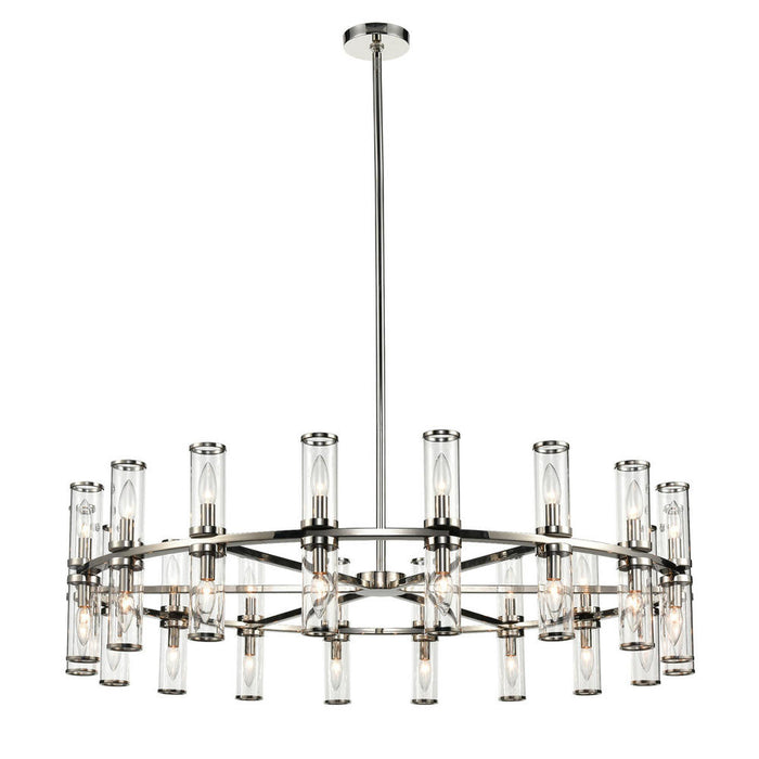 Alora Revolve Clear Glass/Polished Nickel 36 Lights Chandeliers